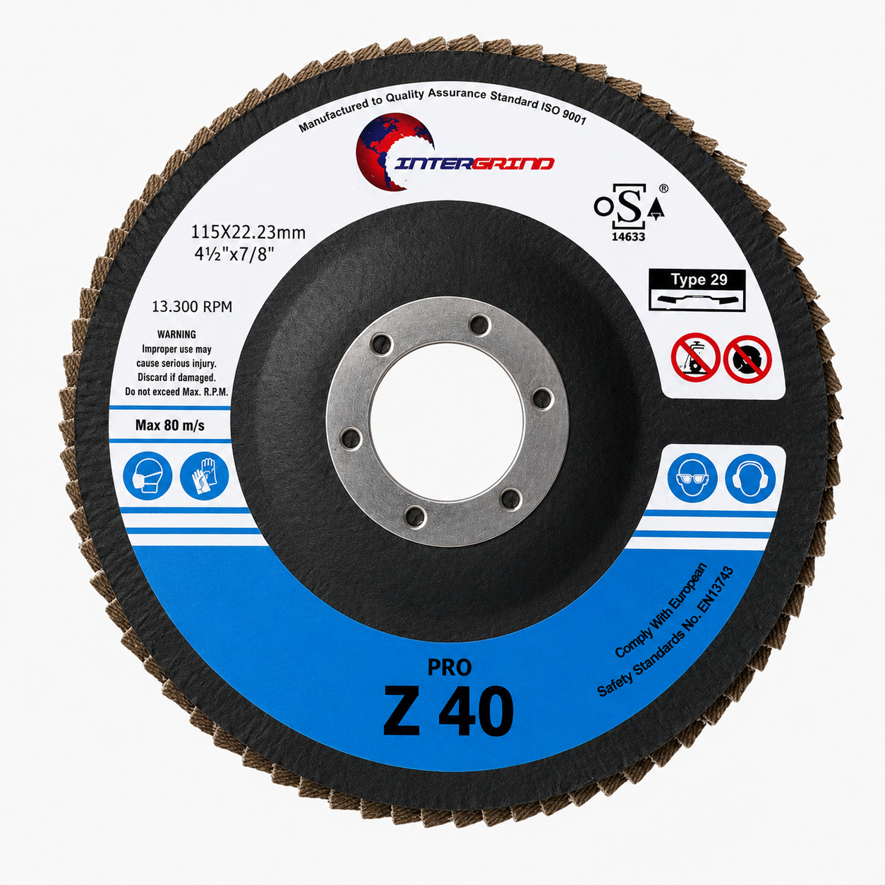 Intergrind PRO - Zirconium Conical Flap Disc