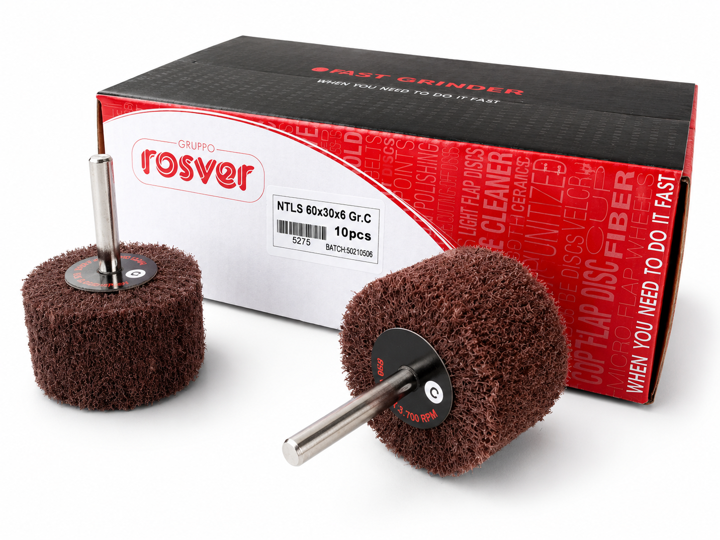 Rosver - Non Woven Flap Wheels With Shaft 60X40