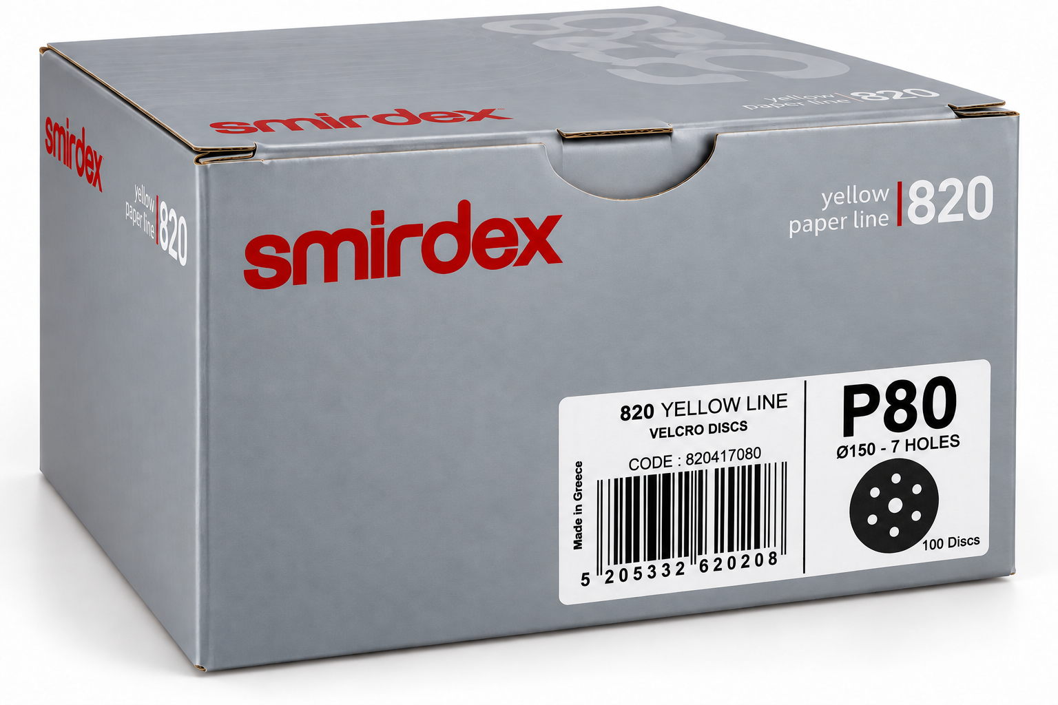 Smirdex - 820 Yellow Line Hook & Loop Discs – 7 Holes