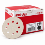 Smirdex - 510 White Line Hook & Loop Discs – 8 Holes