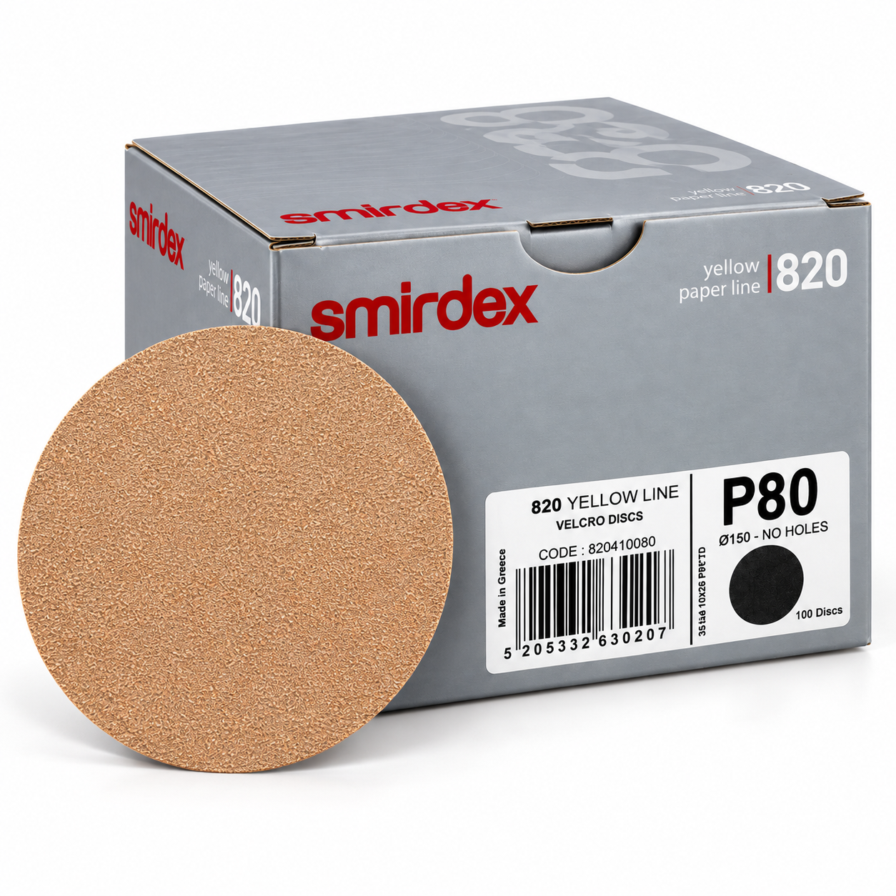 Smirdex - 820 Yellow Line Hook & Loop Discs – No Holes